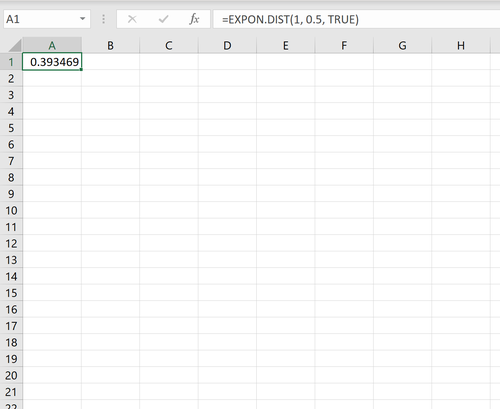 Exponentielle Verteilung in Excel