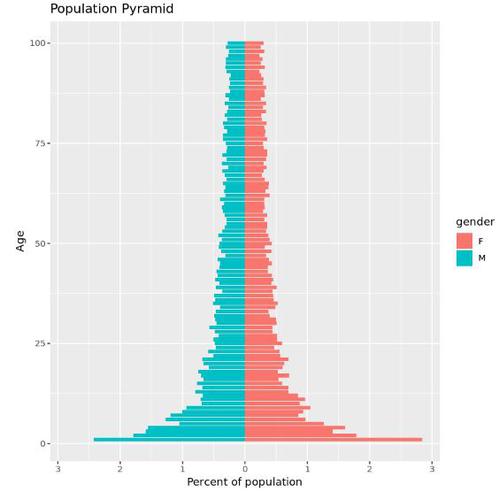 Bevölkerungspyramide in R mit ggplot2