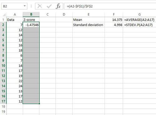 Z-Punkte in Excel